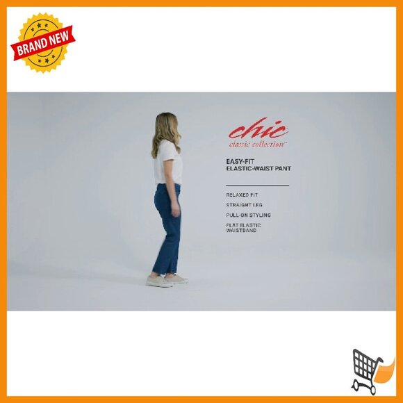 Stretch Denim Pull-On Skinny Pants with Elastic Waistband - Picture 8 of 8